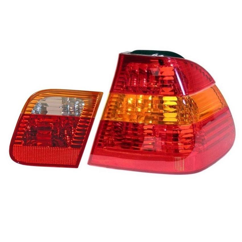 BMW Tail Light Set - Passenger Side Inner and Outer (Yellow Trun Signal) 63216946534 - ULO 2858241KIT